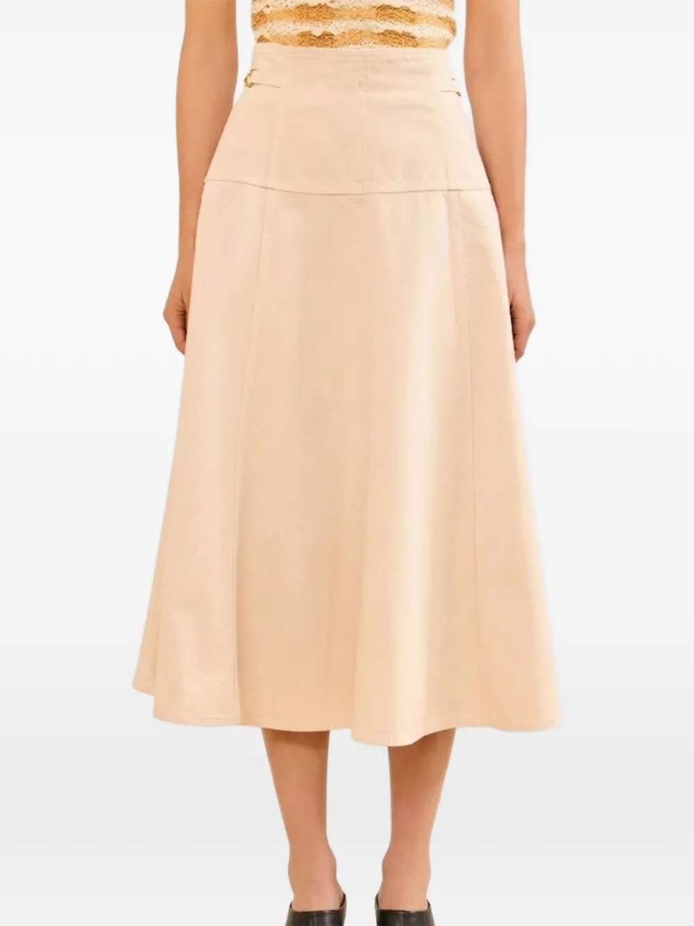 Ulla Johnson The Brigette midi-rok met gespdetail Beige