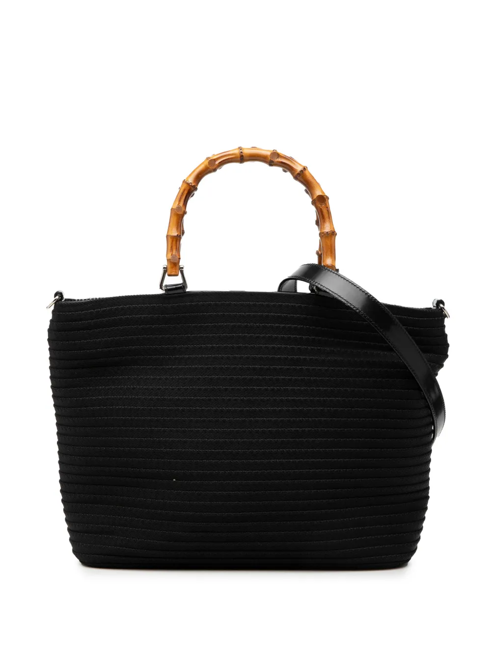 Gucci Pre-Owned 20th Century Nylon Bamboo satchel - Nero