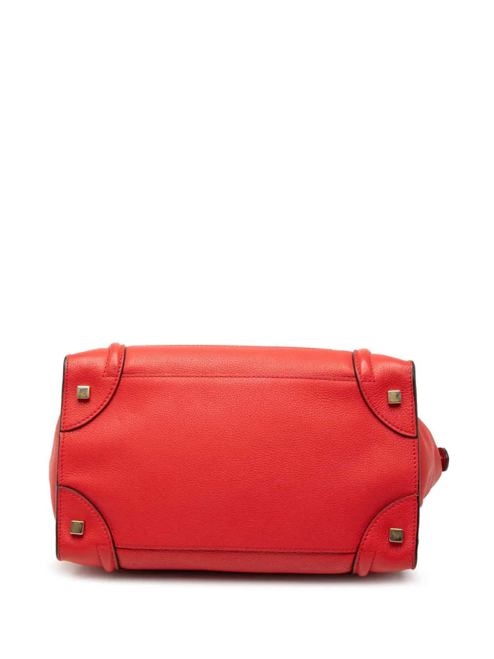 Celine Pre-owned 2011 Mini Calfskin Luggage Tote Bag in Red, view 4