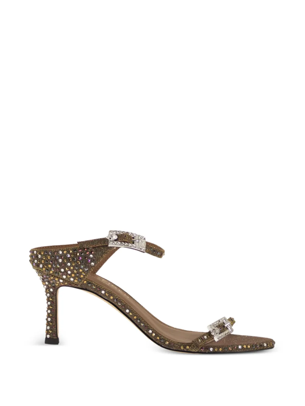 Kurt Geiger double-buckle heeled sandals - Marrone