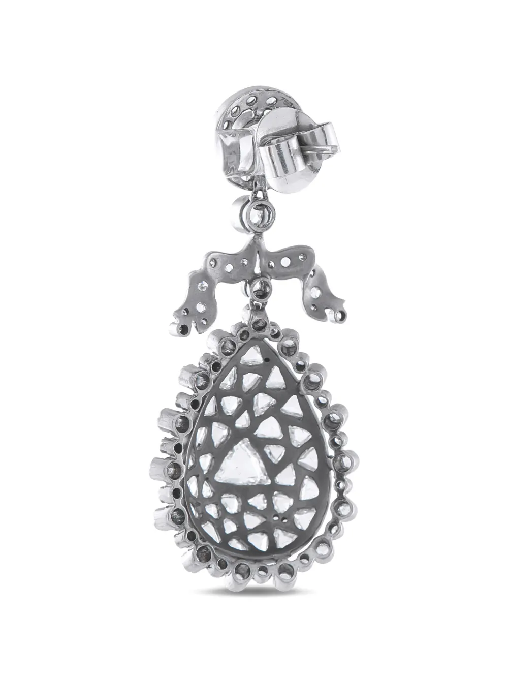  Fred Leighton Diamond Teardrop-design Earrings - Grey 