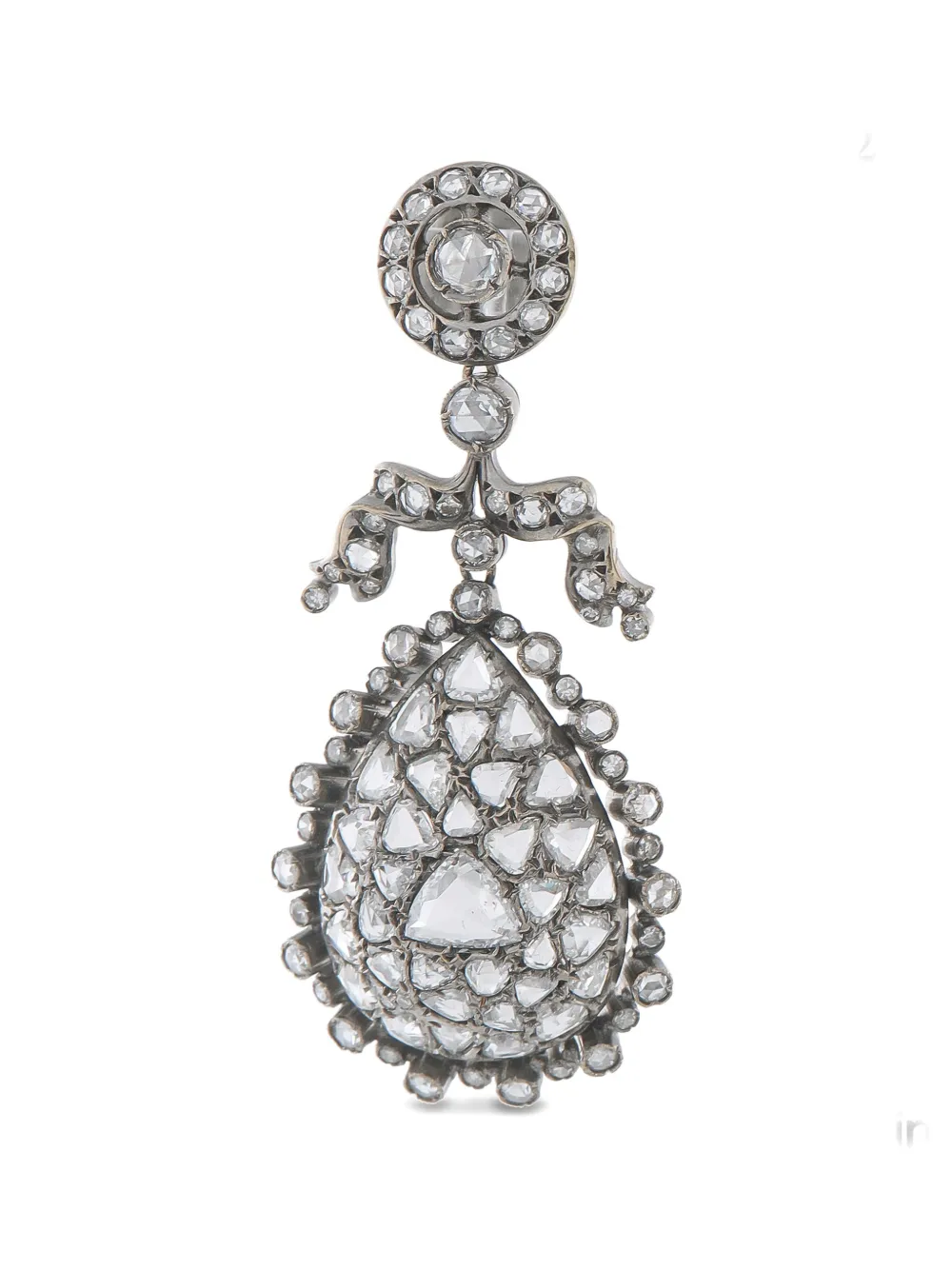  Fred Leighton Diamond Teardrop-design Earrings - Grey 