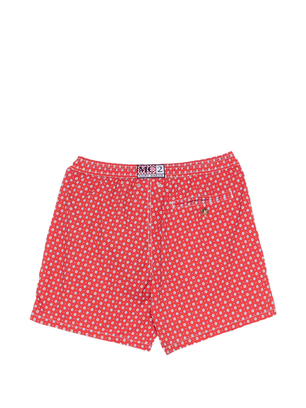 MC2 Saint Barth Zwembroek met bloemenprint Rood