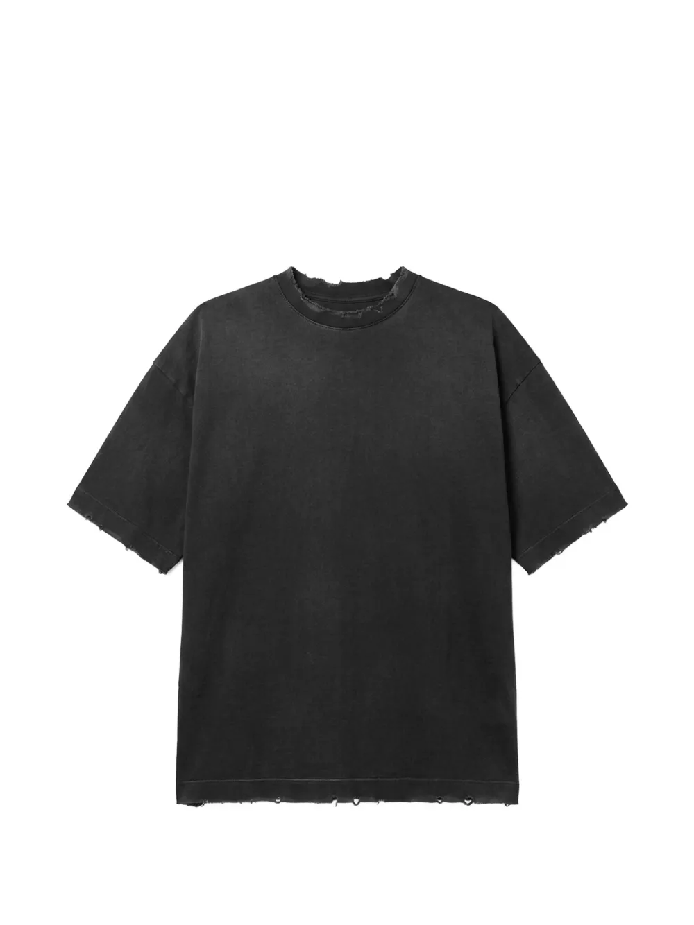 Paura Costa distressed-effect logo-print T-shirt - Grigio