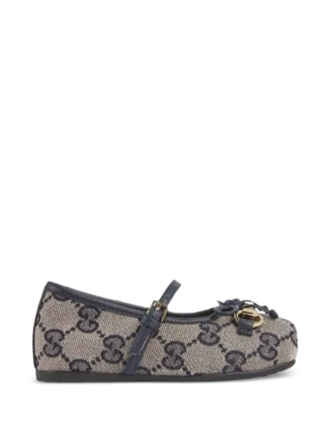 Gucci Kids logo-patterned ballerinas