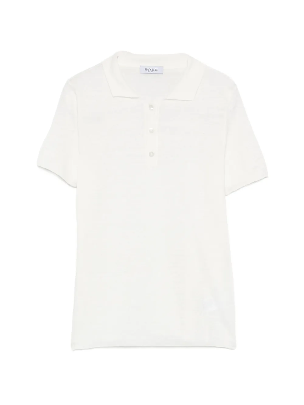 base half-button polo shirt - Bianco