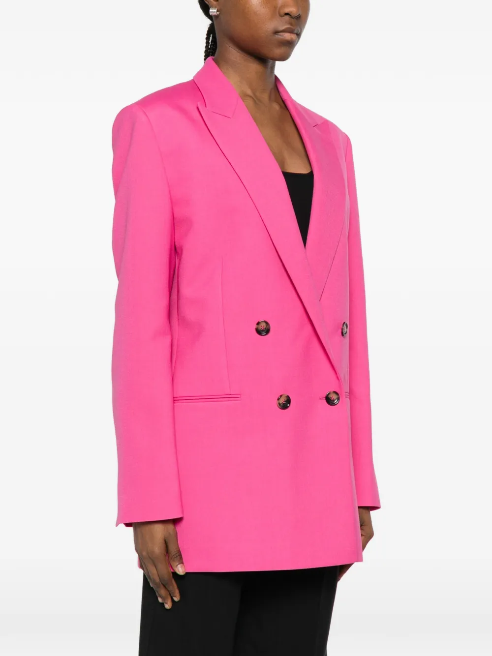 Alberta Ferretti Jack met dubbele rij knopen Roze