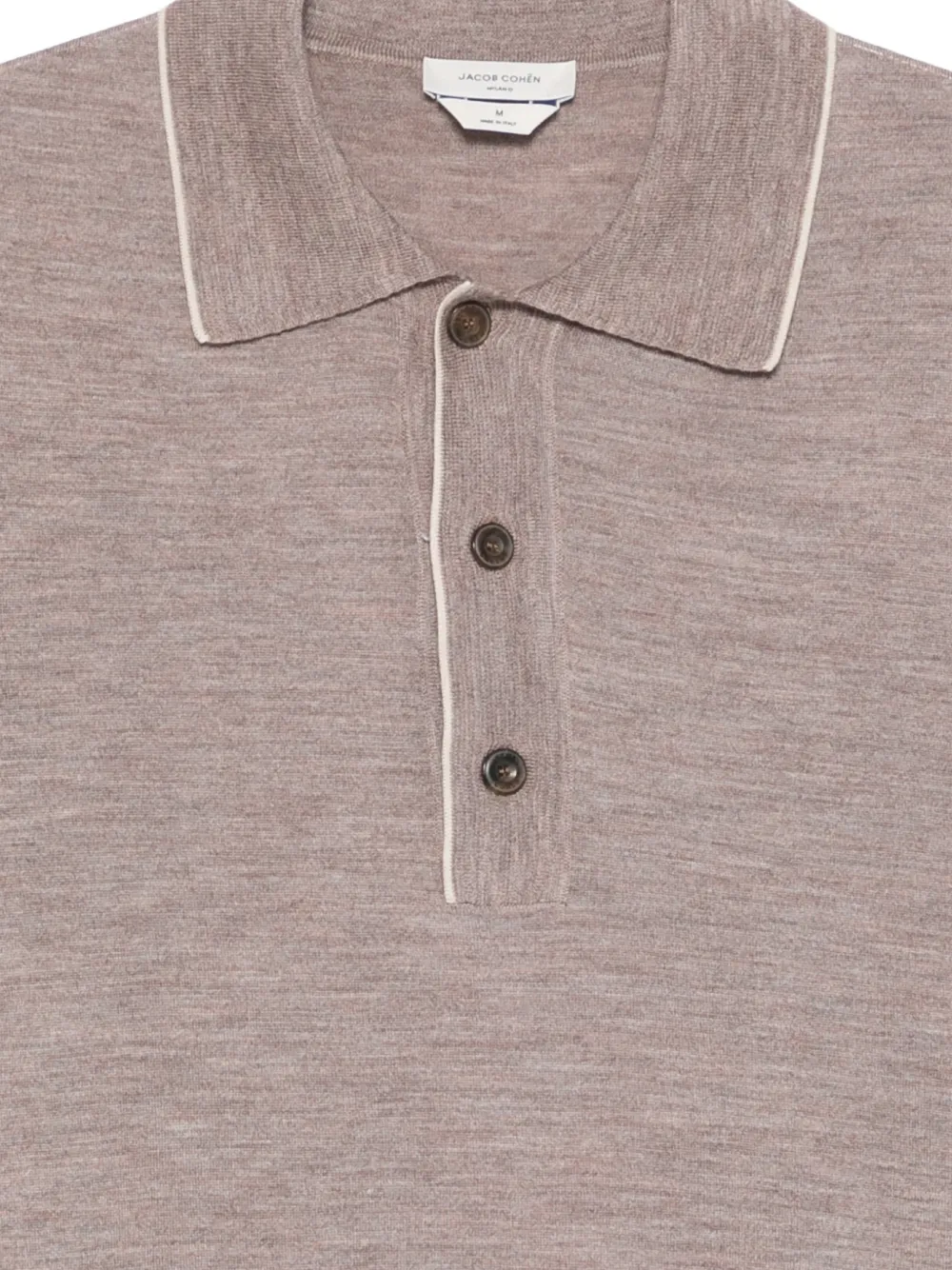 Jacob Cohën Poloshirt met korte mouwen en knoop Beige