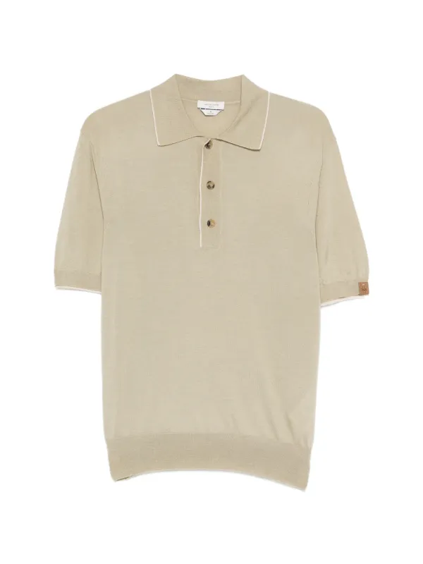 Jacob Cohën Button Placket Short-sleeve Polo Shirt in Neutrals