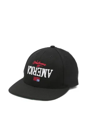 【DARKPARK】EMBROIDERED BASEBALL CAP DARKPARK logo-embroidered Baseball Cap | Black | FARFETCH NZ
