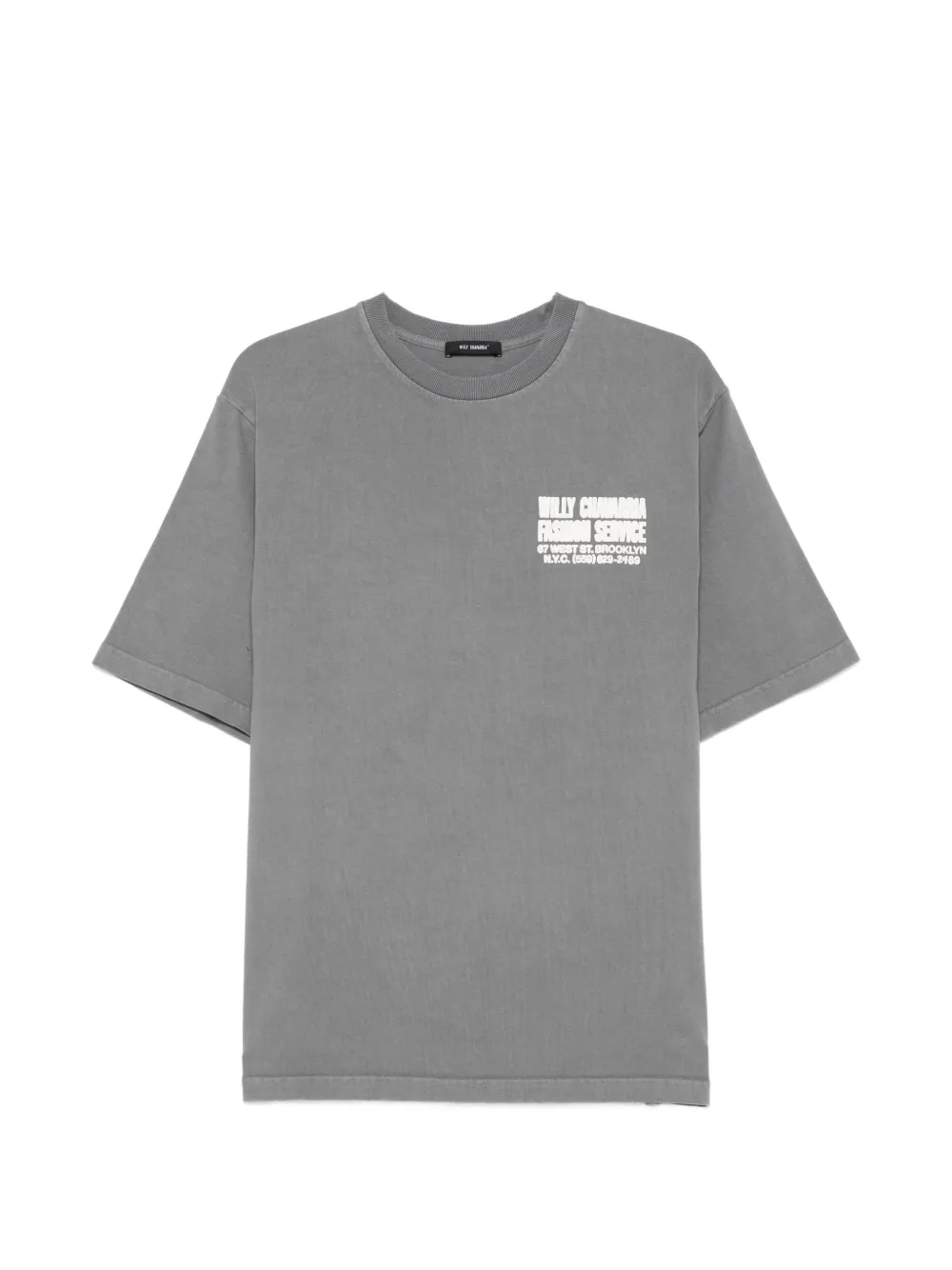 Willy Chavarria short-sleeve round-neck T-shirt - Grigio