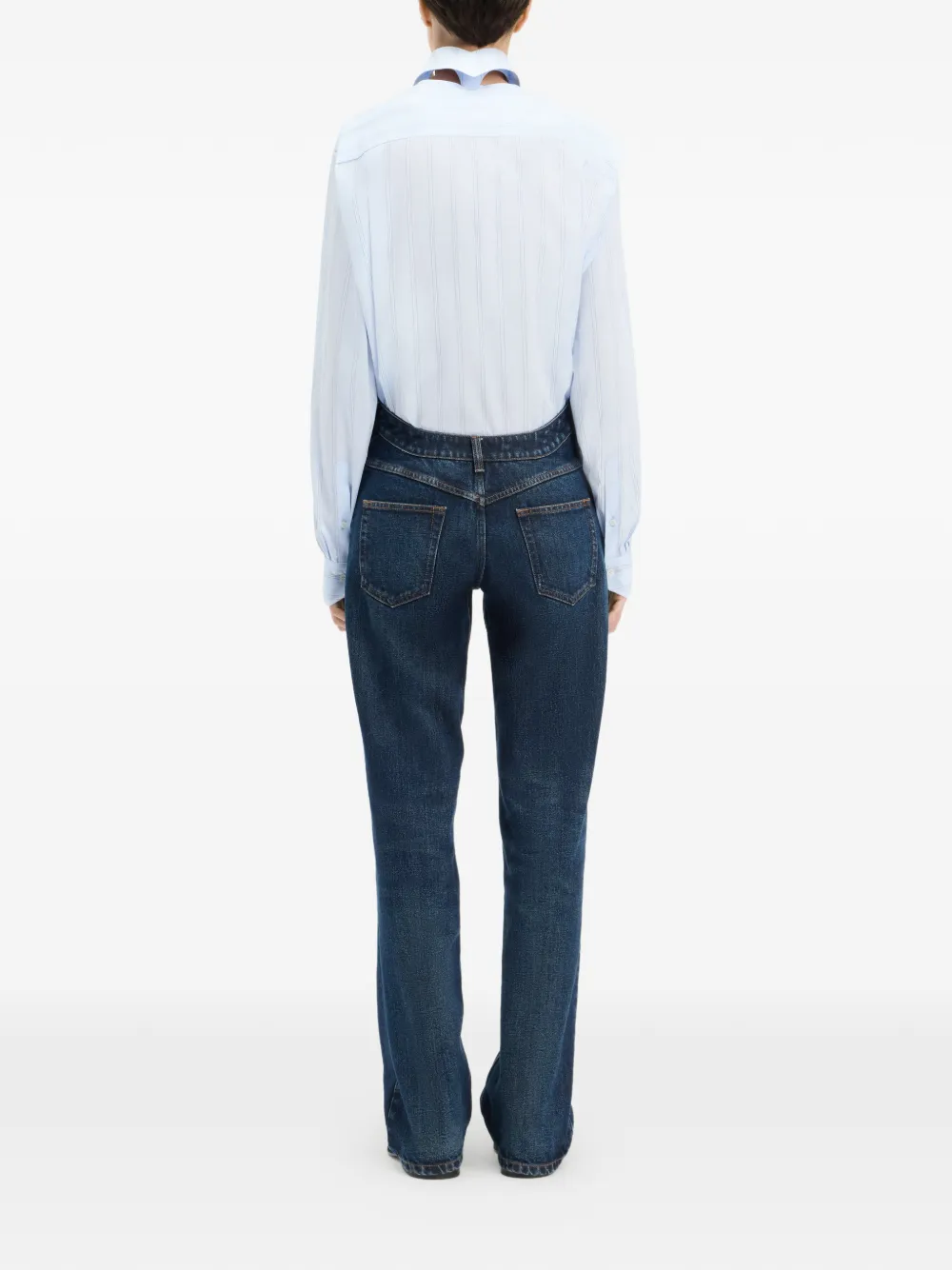  Jean Paul Gaultier Pinstriped Collar Shirt - Blue 