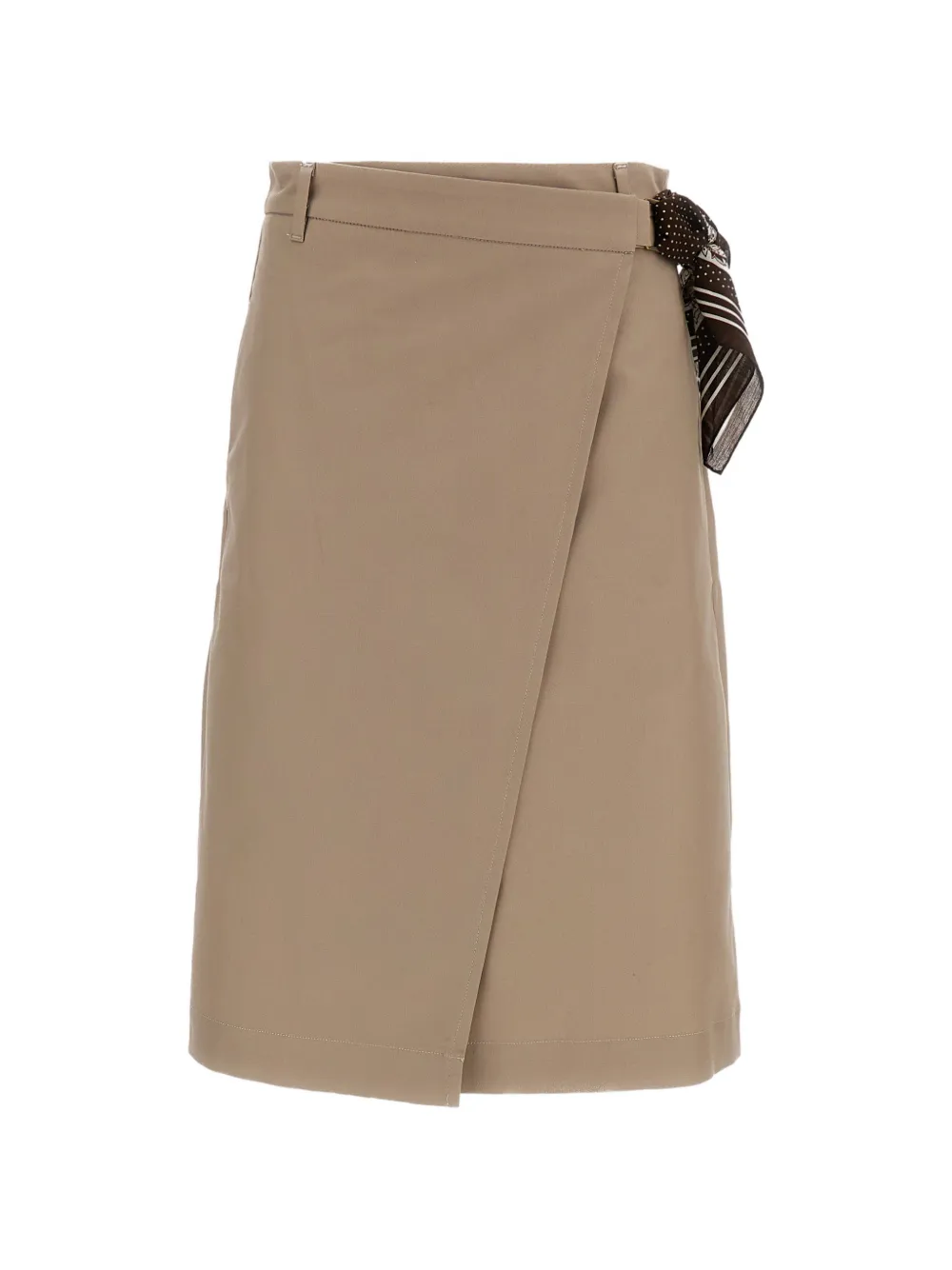 True Royal tie-detail midi skirt - Toni neutri