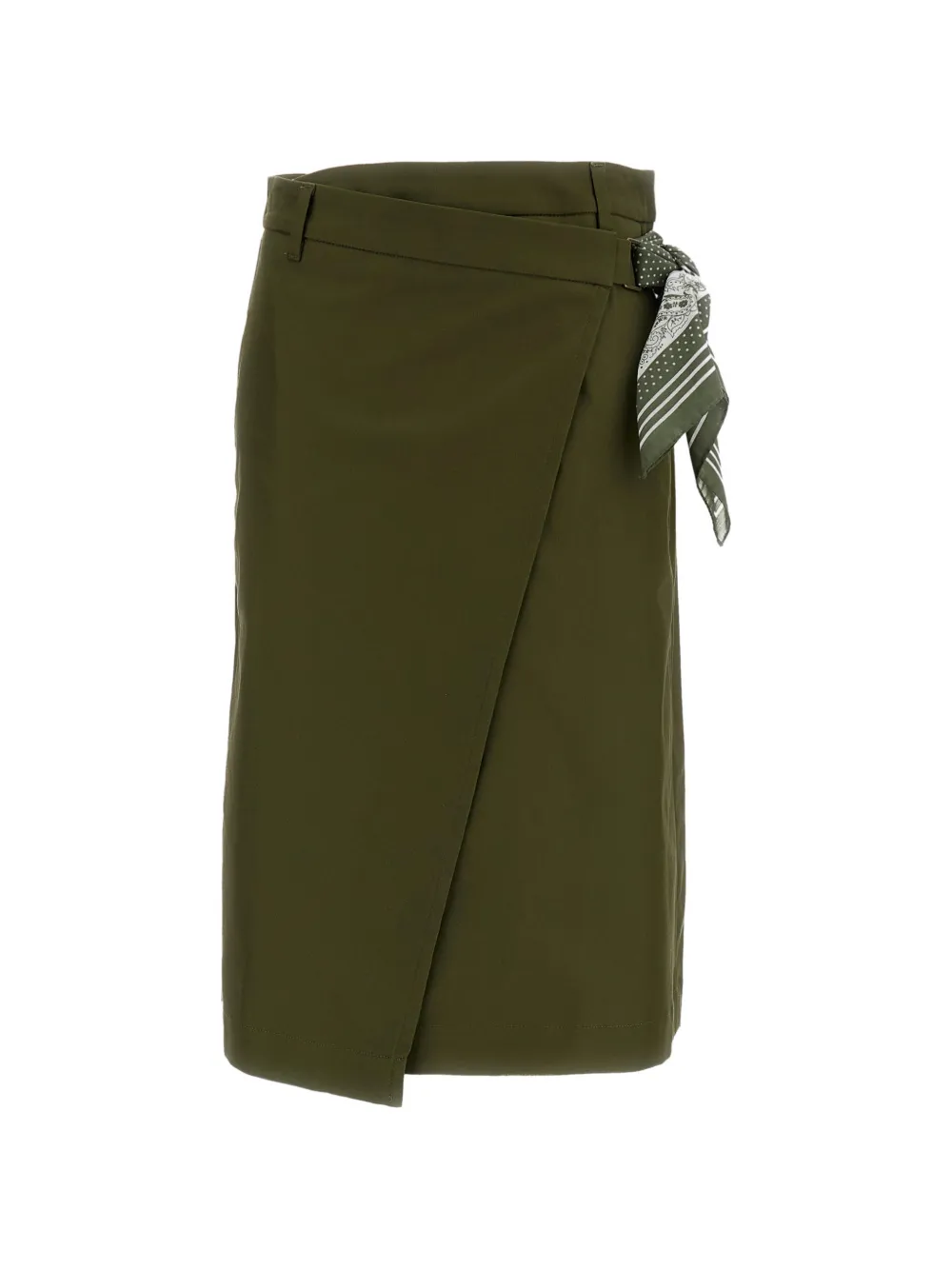 True Royal scarf-tie wrap skirt - Verde