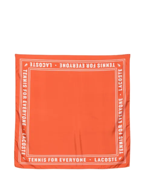 Lacoste logo-print silk scarf