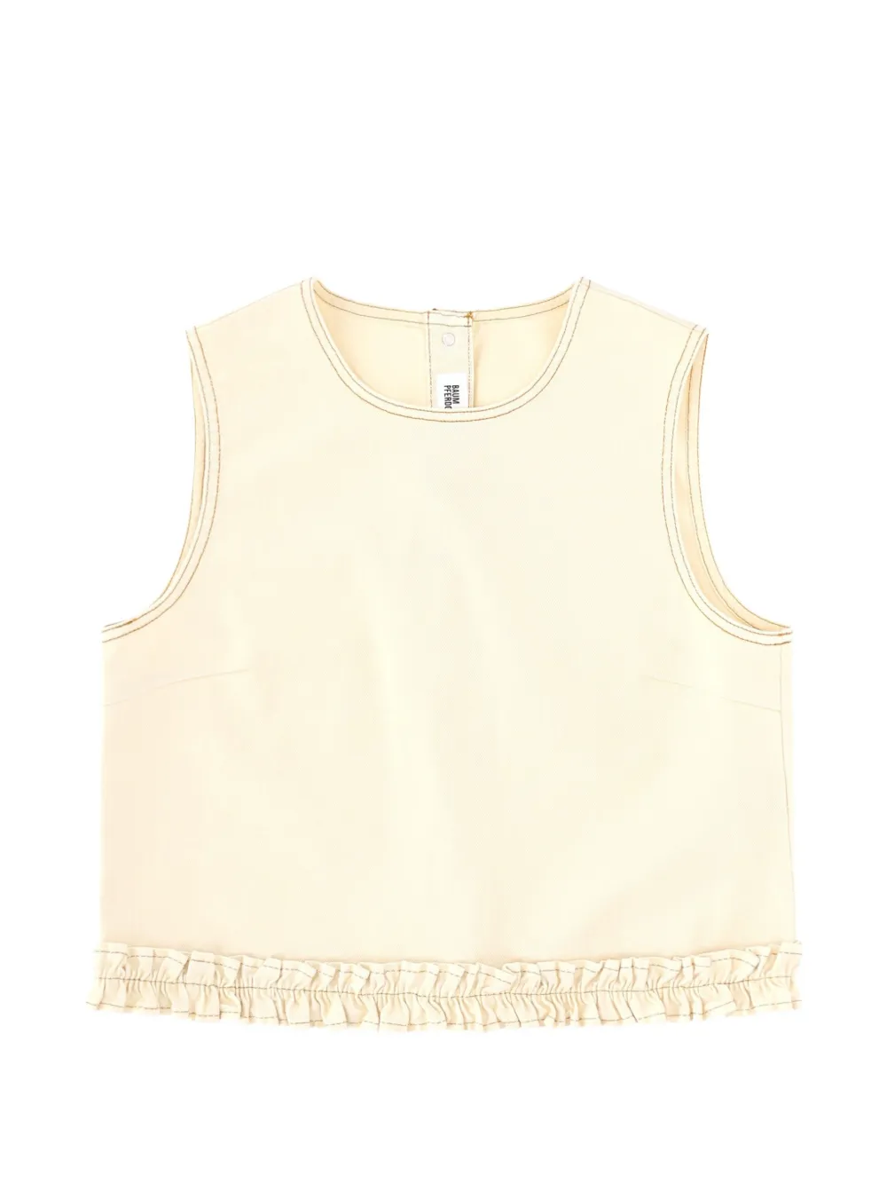 Baum Und Pferdgarten Madie ruffled contrast-stitch top - Giallo