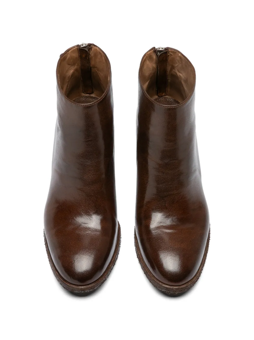 Officine Creative Delice 001 enkellaarzen met rits Bruin