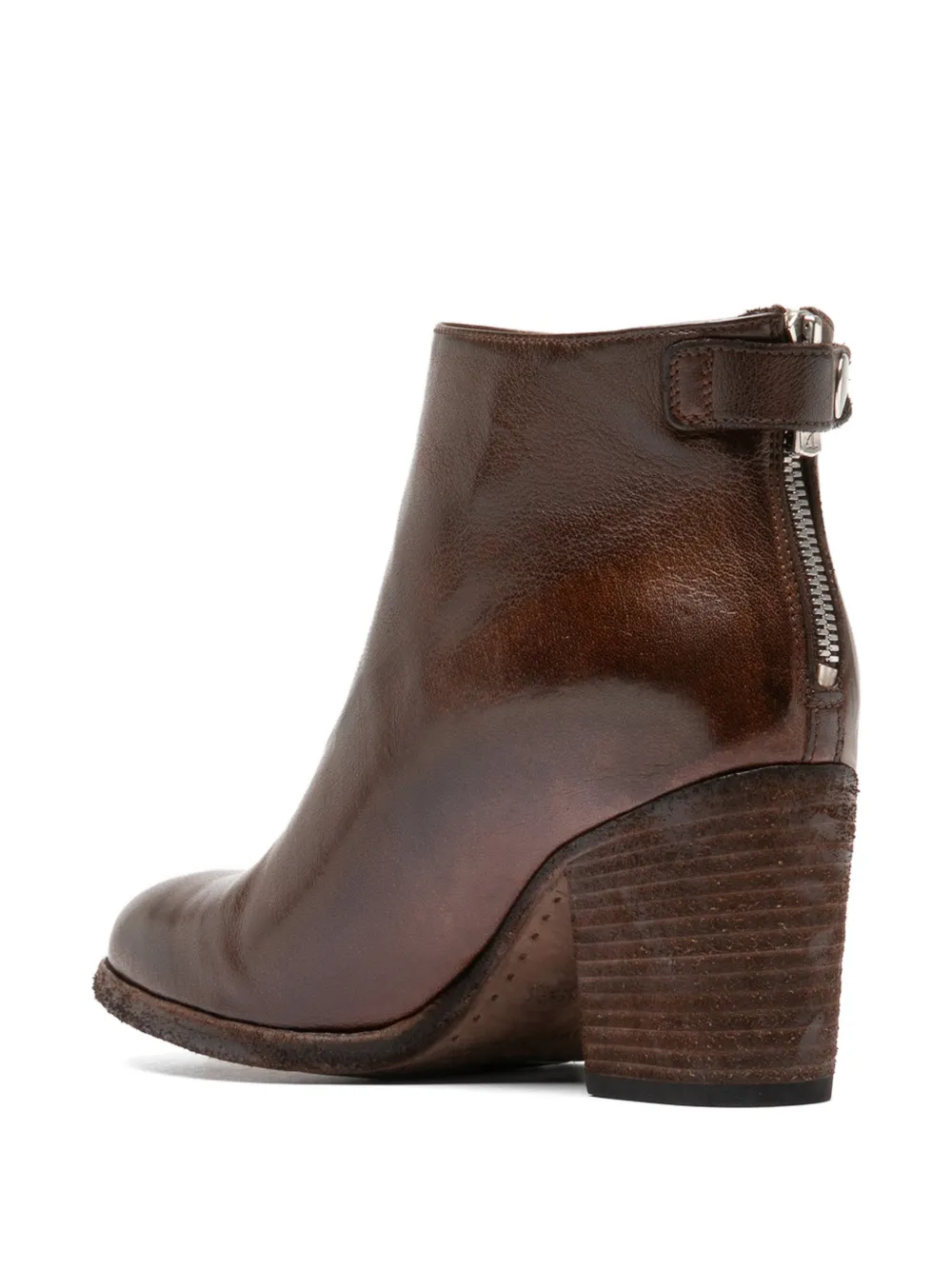 Officine Creative Delice 001 enkellaarzen met rits Bruin