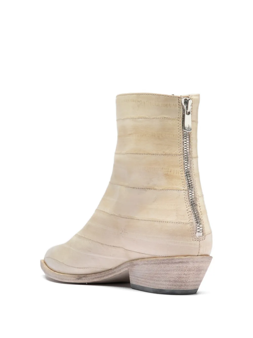 Officine Creative Noelie DD 109 enkellaarzen met puntige neus Beige