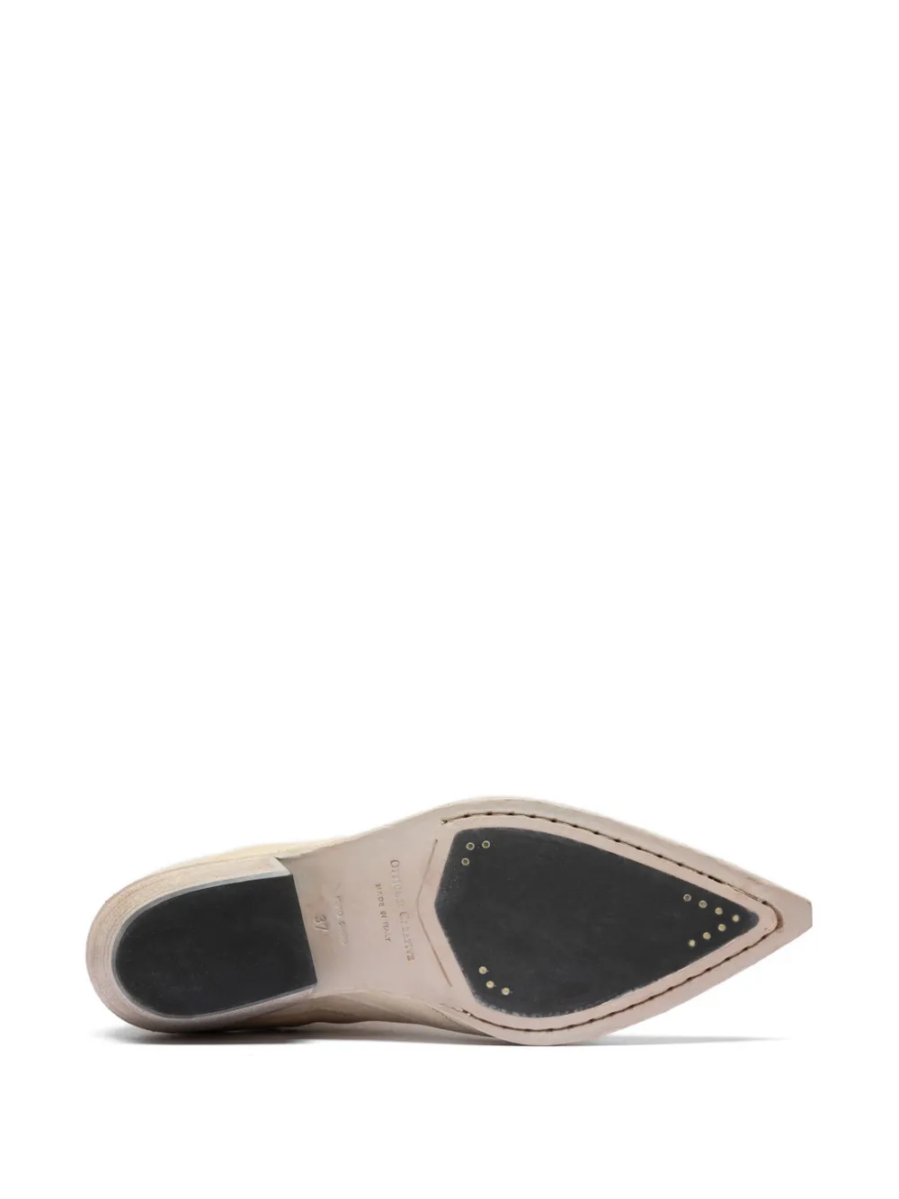 Officine Creative Noelie DD 109 enkellaarzen met puntige neus Beige