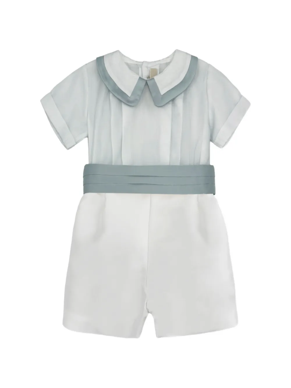 La Stupenderia collared waist romper - Bianco