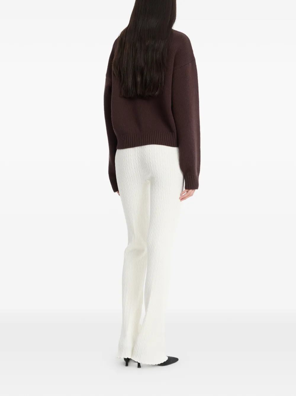 ROTATE BIRGER CHRISTENSEN Trui met logopatch Bruin