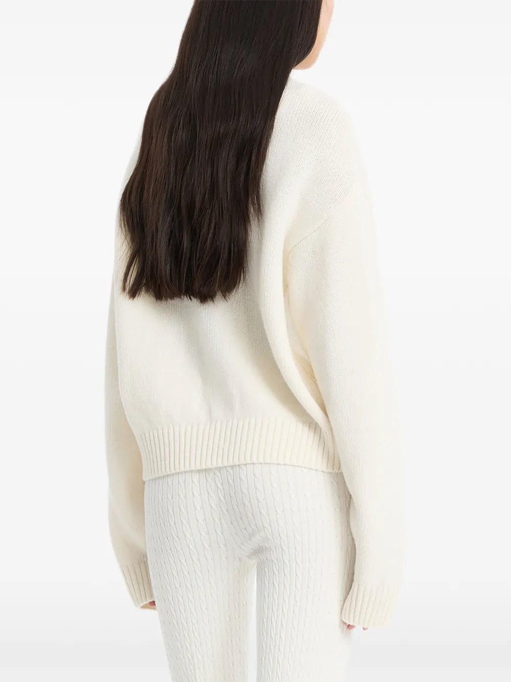 ROTATE BIRGER CHRISTENSEN Trui met ronde hals en logo Beige