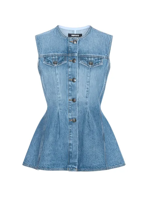 ROTATE BIRGER CHRISTENSEN flared denim top