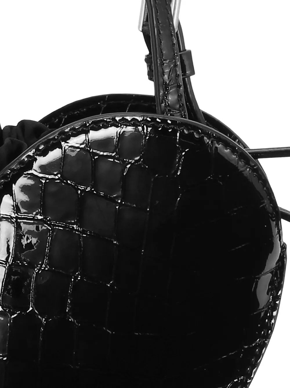 ROTATE BIRGER CHRISTENSEN The Heart tas met krokodillen-reliëf Zwart