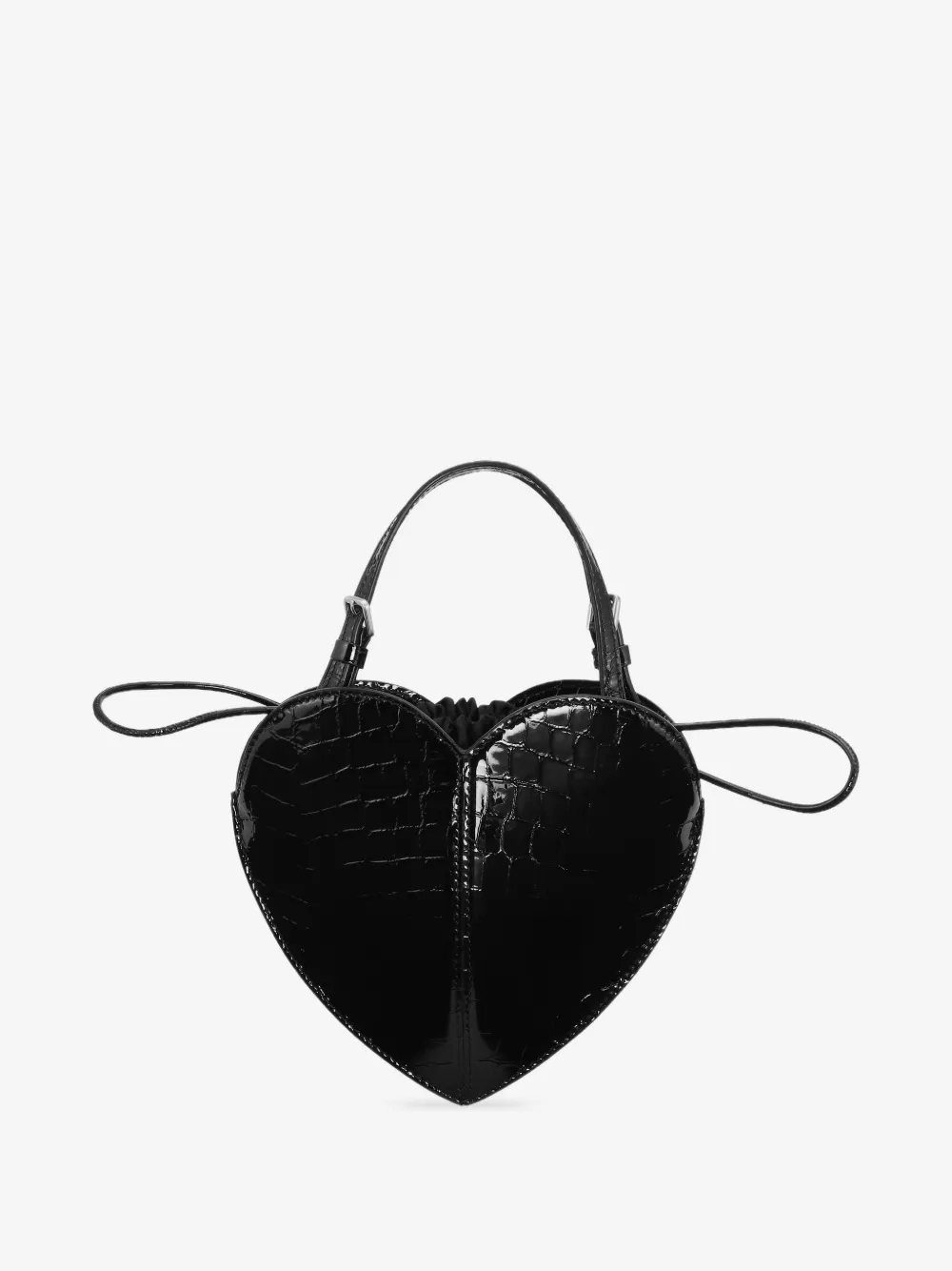 The Heart croc-effect heart bag