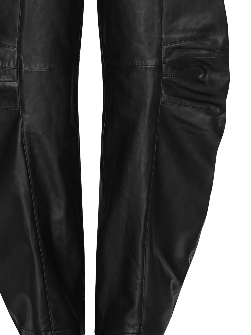 ROTATE BIRGER CHRISTENSEN Leren cargo broek Zwart
