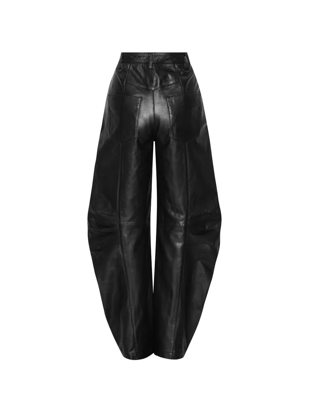 ROTATE BIRGER CHRISTENSEN Leren cargo broek Zwart