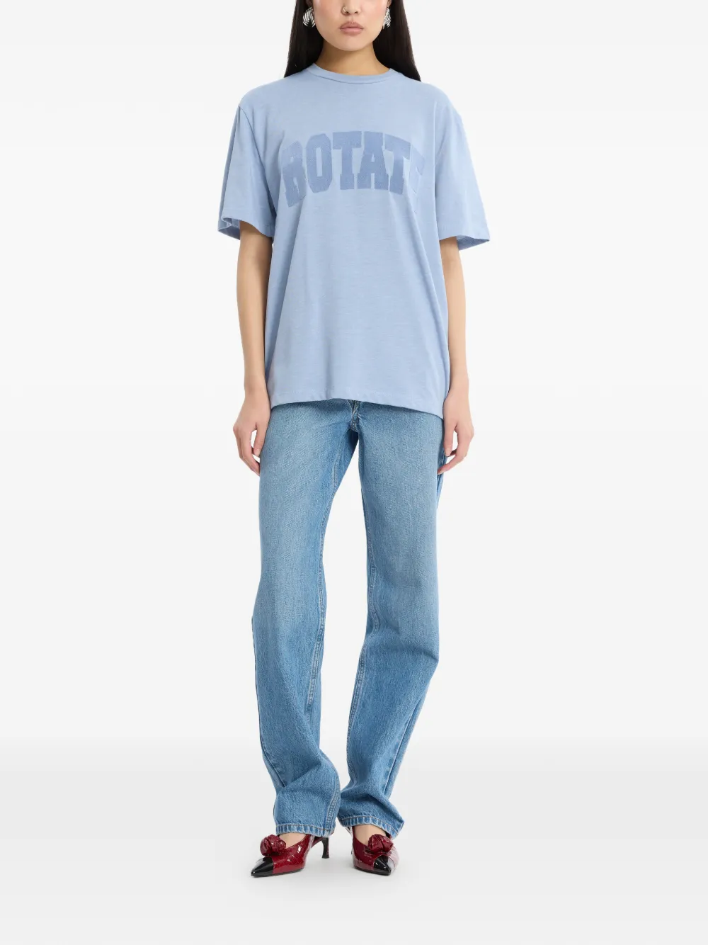 ROTATE BIRGER CHRISTENSEN T-shirt met print Blauw