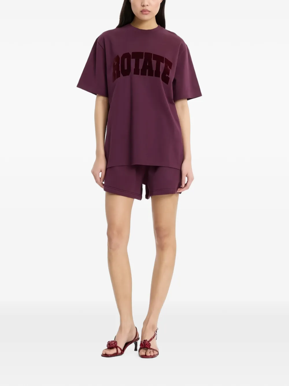 ROTATE BIRGER CHRISTENSEN Jersey oversized T-shirt Paars