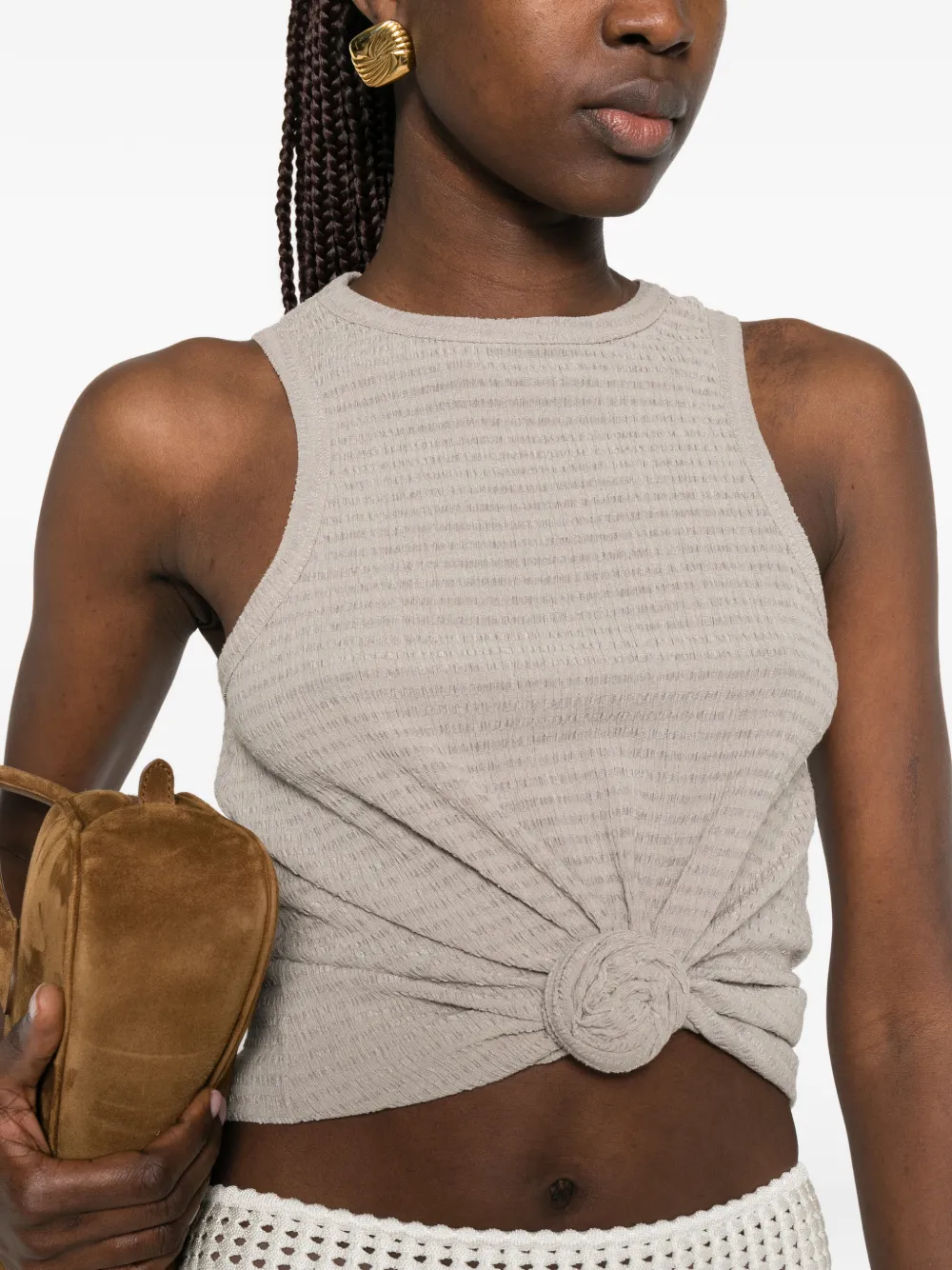 Magda Butrym Tanktop met geknoopt detail Beige