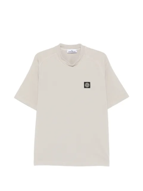 Stone Island crew-neck logo-patch T-shirt