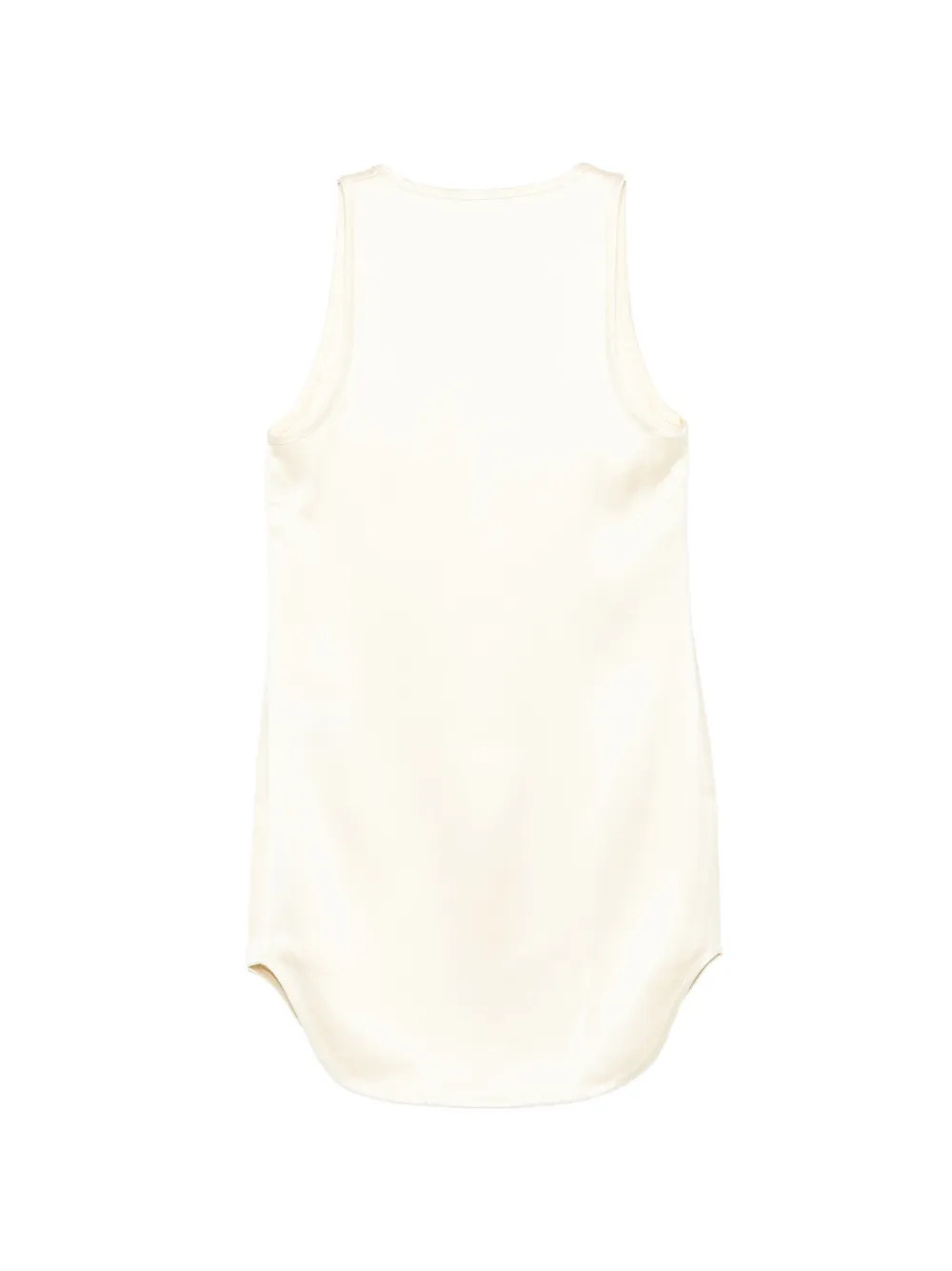 WARDROBE.NYC Tanktop met diepe ronde hals Beige