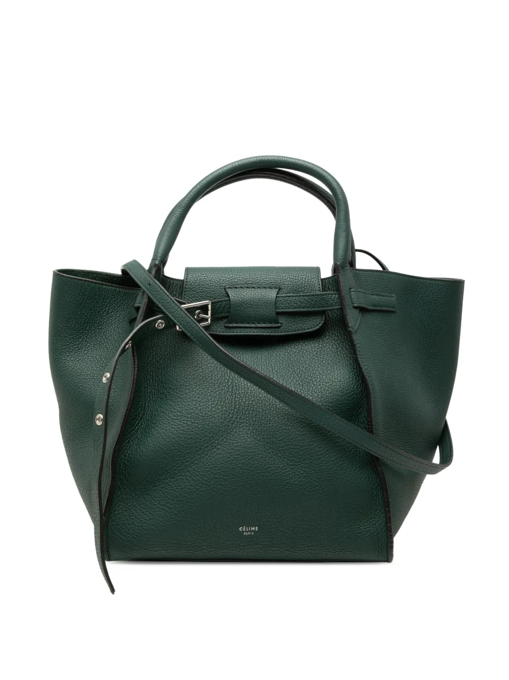 Celine Pre-Owned 2018 Small Supple Grained Calfskin Big Bag satchel - Verde