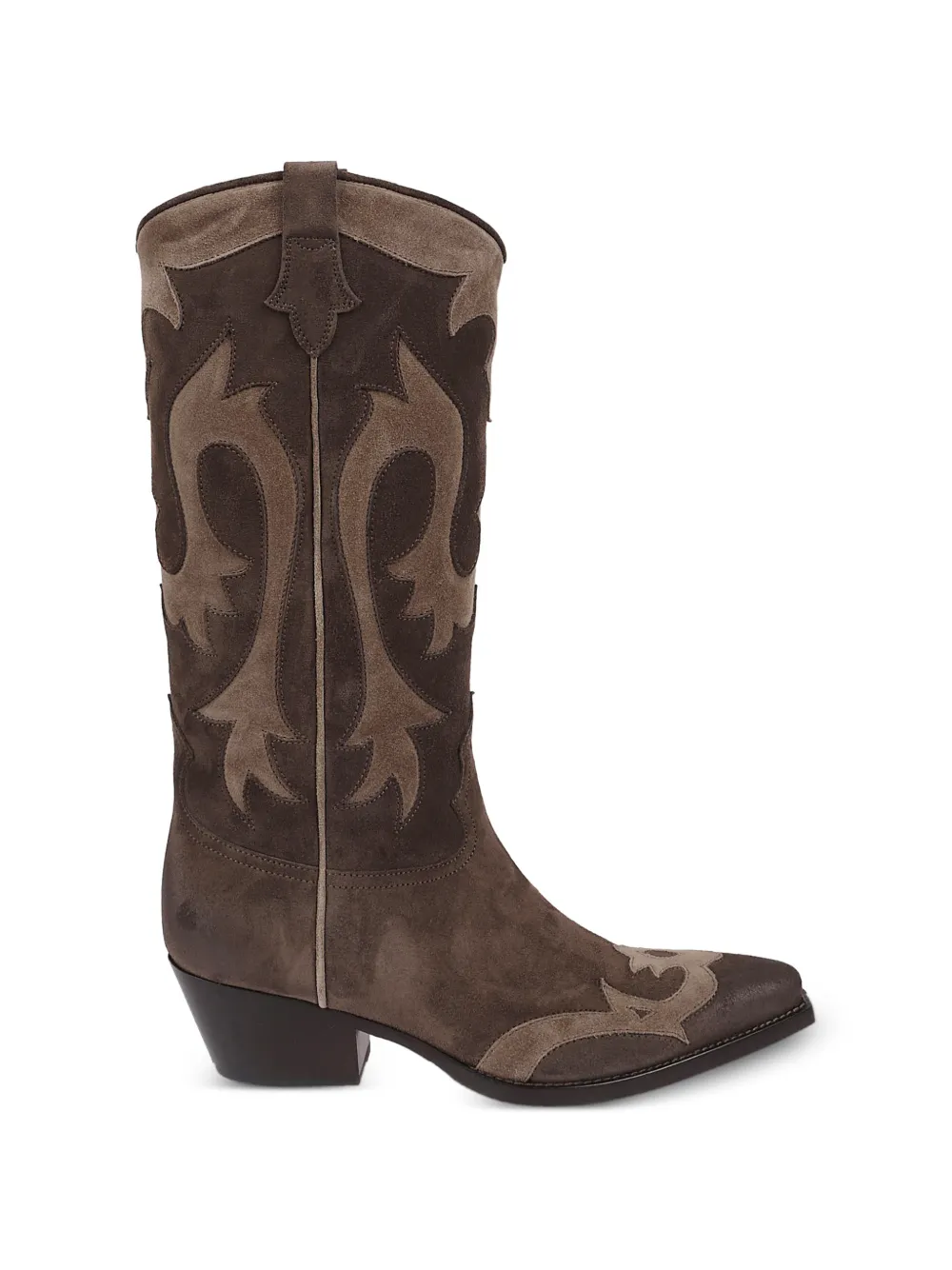Sartore panelled suede boots - Marrone