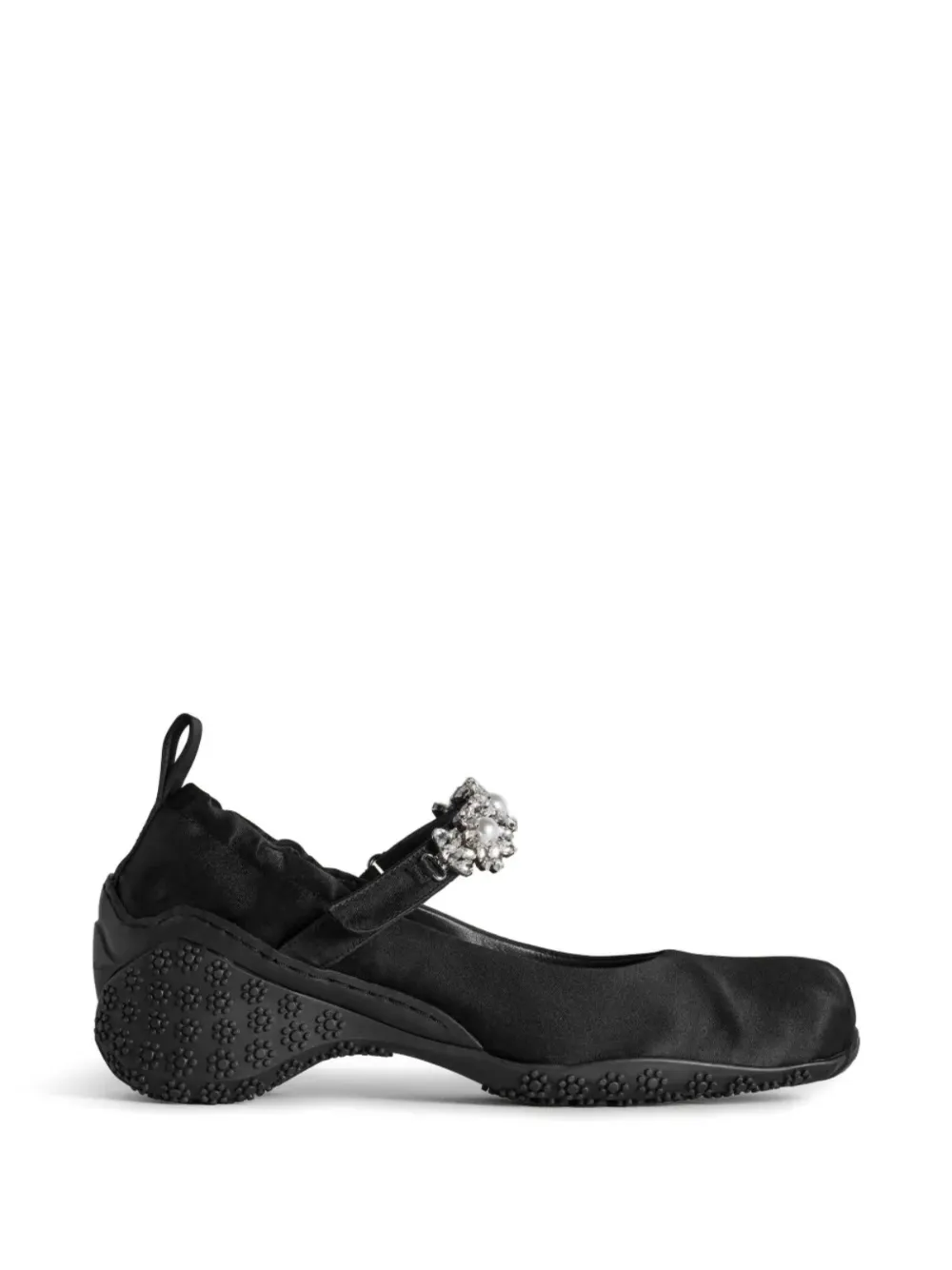 Simone Rocha flower-embellished ballet flats - Nero