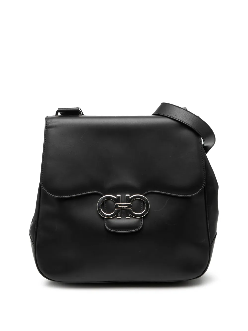 Ferragamo Pre-Owned 2010-2026 Leather Double Gancini shoulder bag - Nero