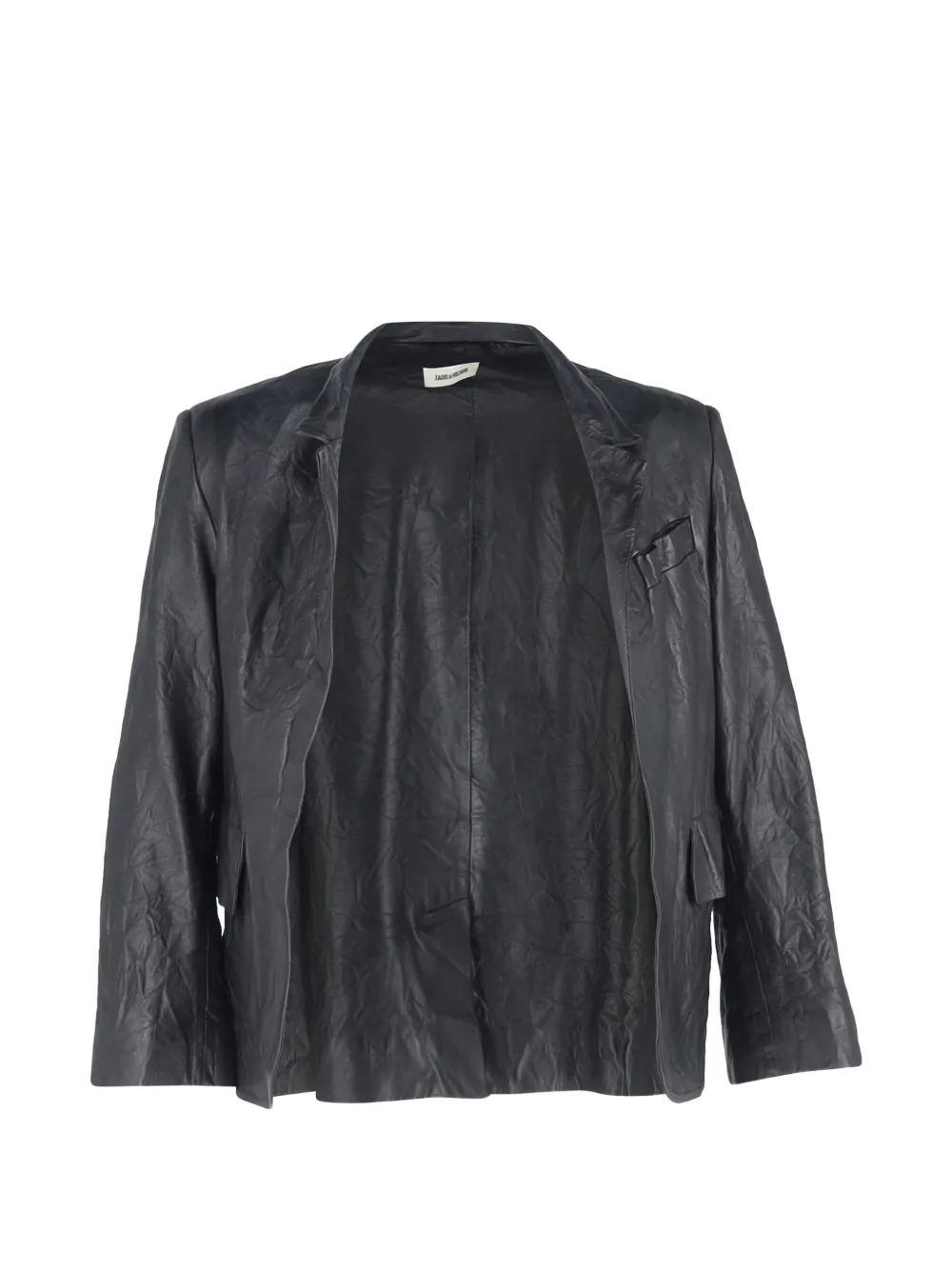 Zadig&Voltaire Verys crinkled lamb leather jacket - Grigio