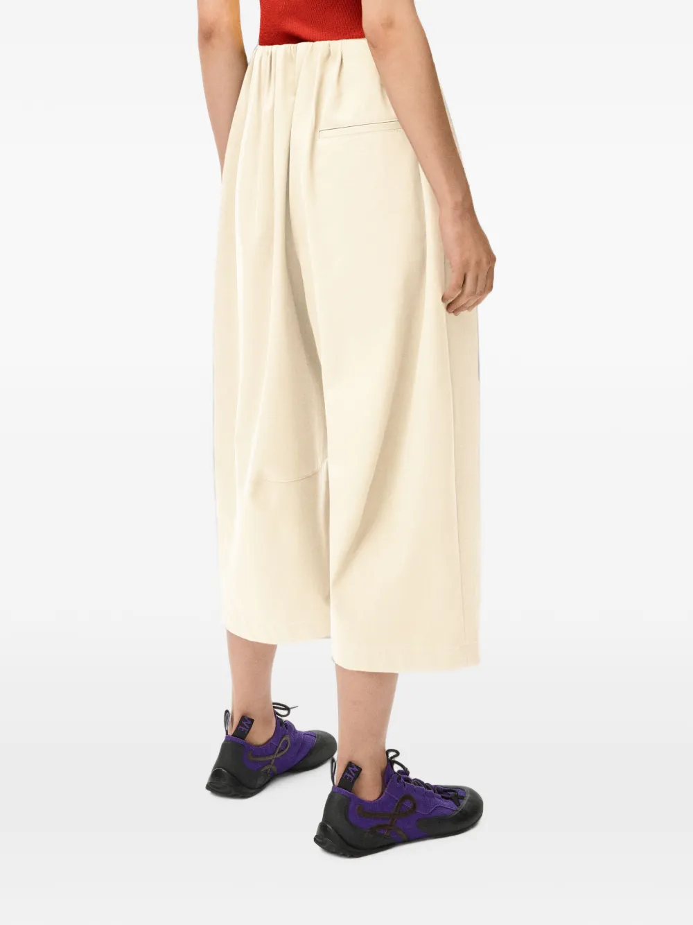 LOEWE Plooibroek met ceintuur Beige