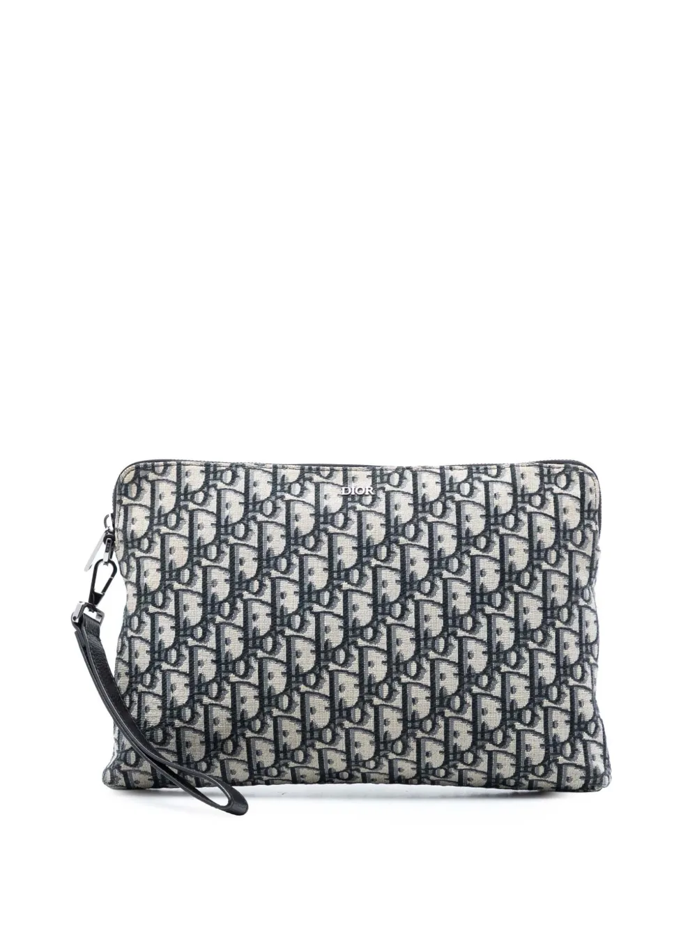 Christian Dior Pre-Owned 2022 Oblique Canvas Pouch clutch bag - Blu