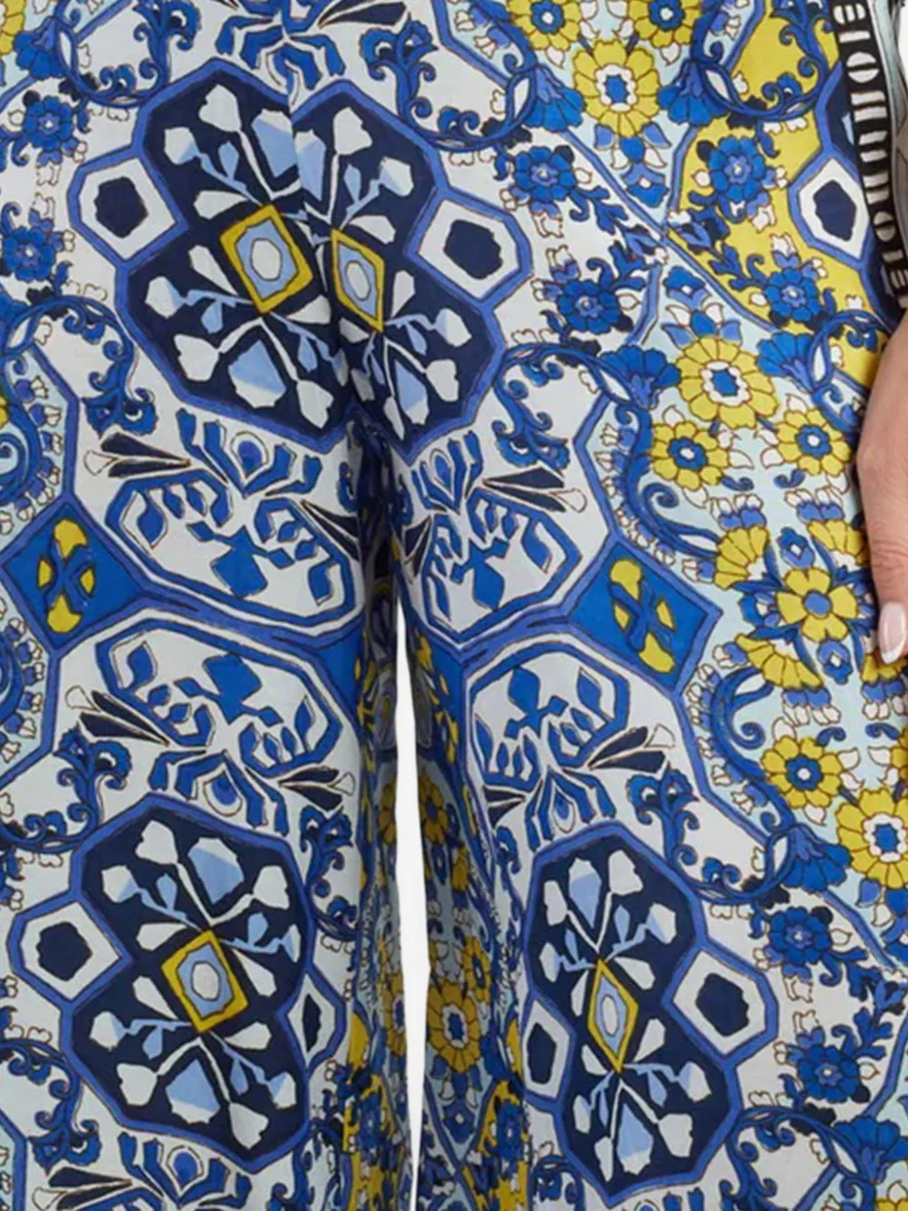 Derhy Broek met wijde pijpen Blauw