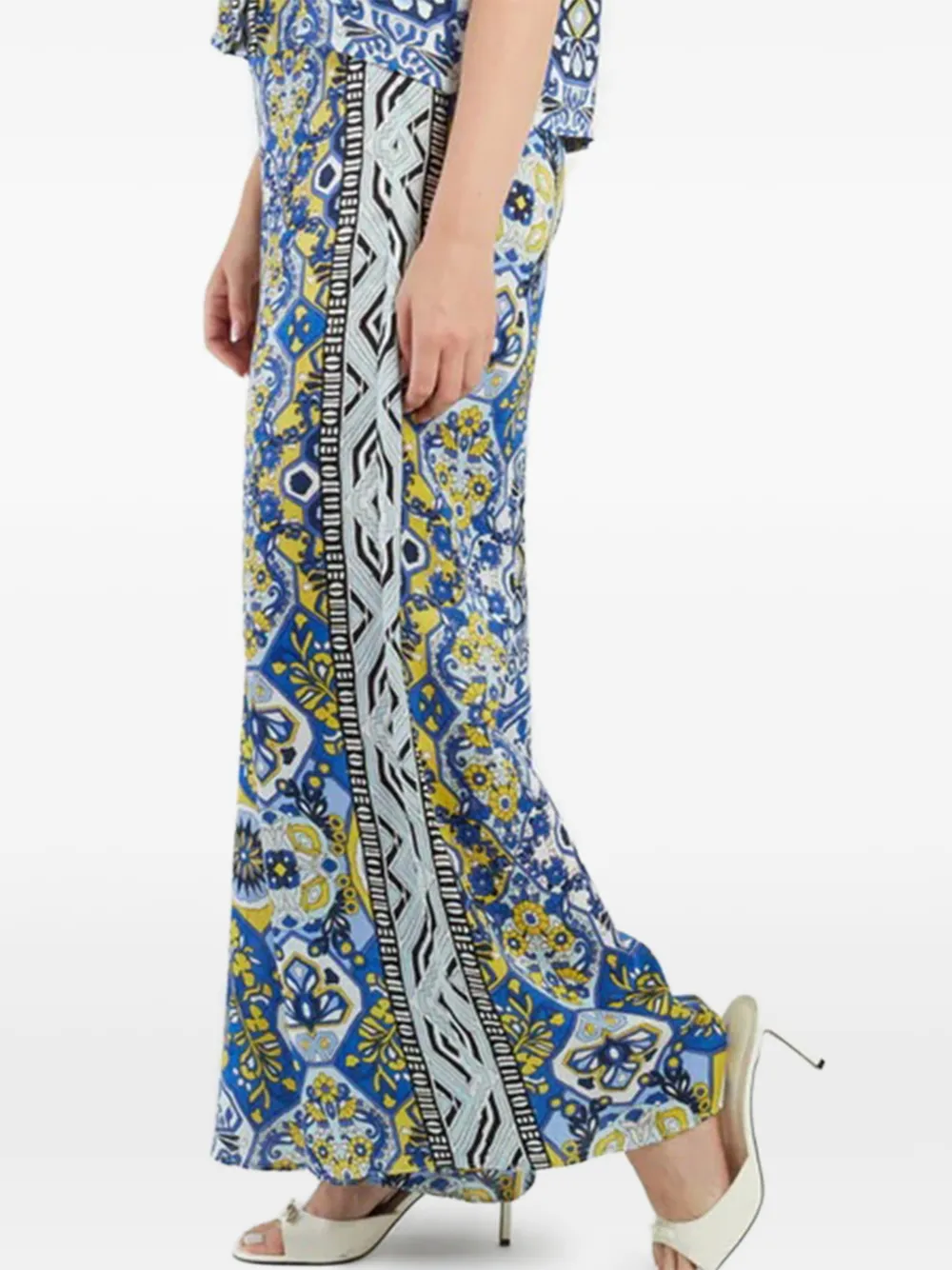 Derhy Broek met wijde pijpen Blauw