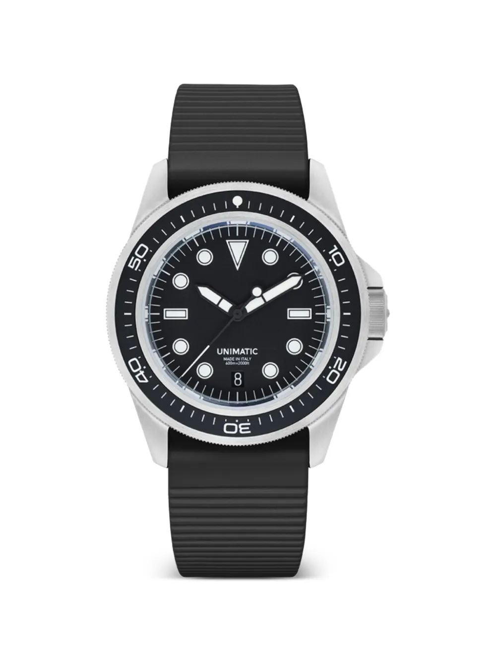 unimatic 41.5mm rotating-bezel watch - Nero