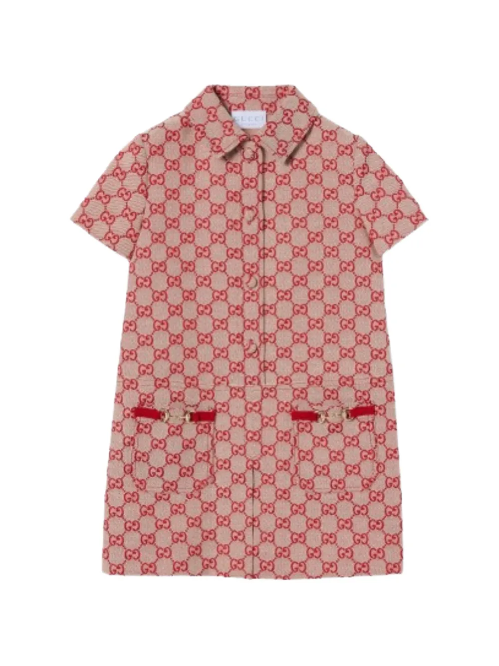 Gucci Kids GG-pattern dress - Nude