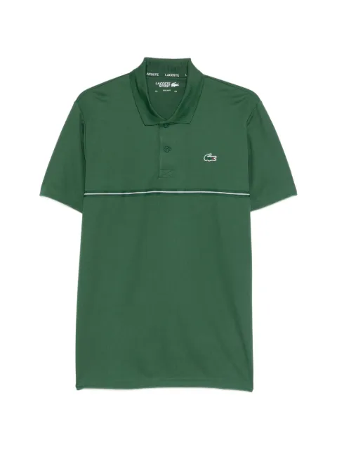 Lacoste logo-patch striped-detail polo shirt