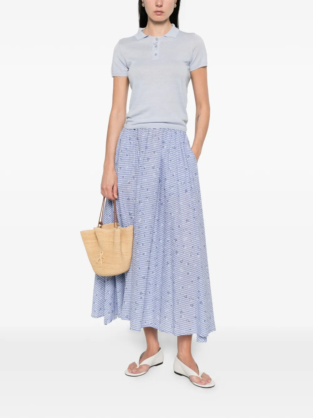 base button polo top - Blu